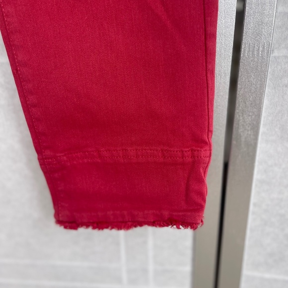NWT J.Jill Denim Red (Light Vermilion) Cropped Ankle Jeans sz 10 tall - Picture 5 of 10